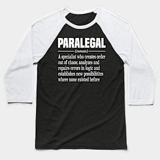 Paralegal Legal Assistant Law Lawyer Baseball T-Shirt